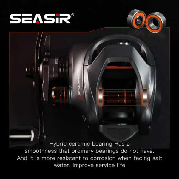 SEASIR Cast X2 Baitcasting Reel 7.3:1 - Imagem 5