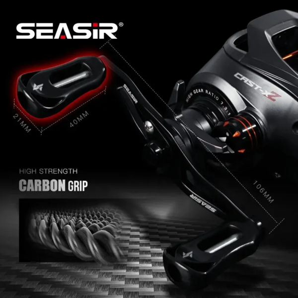 SEASIR Cast X2 Baitcasting Reel 7.3:1 - Imagem 7