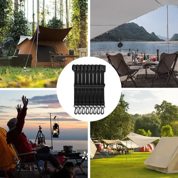 Toldo Clipes para Camping, Clipes para Tenda, Portátil, Nylon, Slogans, Fotos, Lanternas Sinais