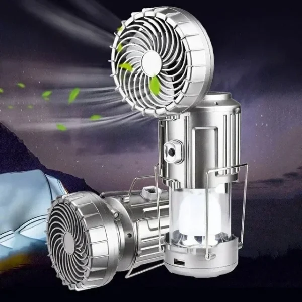 Lanterna KZ SolarBreeze 3 em 1 – Luz, Ventilação e Portabilidade!